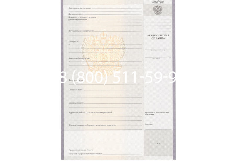 Купить Академическая справка образца 2010-2011 год для колледжа в Назрани Купить Академическая справка образца 2010-2011 год для колледжа в Назрани