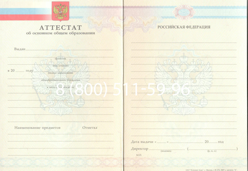 Купить Аттестат за 9 класс 2007-2010 годов в Назрани Купить Аттестат за 9 класс 2007-2010 годов в Назрани