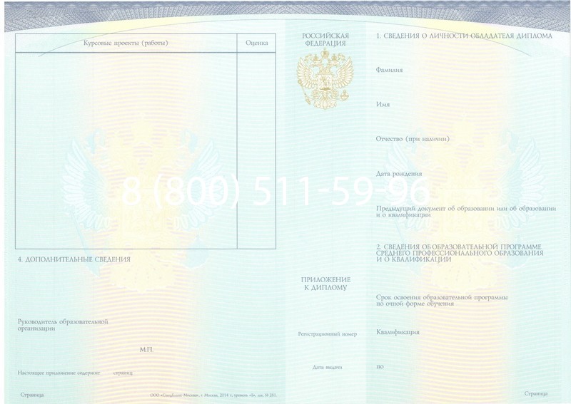Купить Диплом колледжа (Спецбланк) 2014-2024 года в Назрани Купить Диплом колледжа (Спецбланк) 2014-2024 года в Назрани